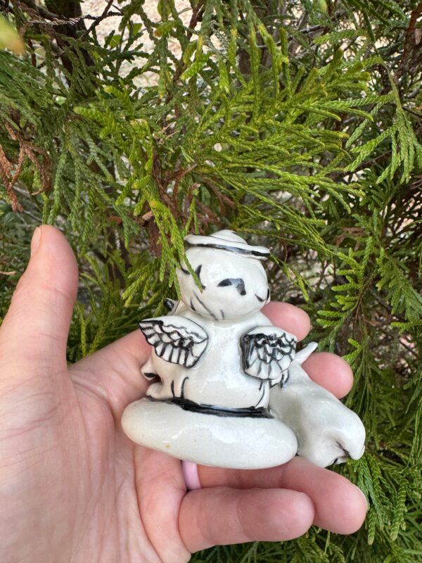 Miniature Porcelain Angel with Violin and Lamb - Image 7