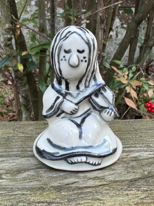 Miniature Porcelain Ceramic Violinist