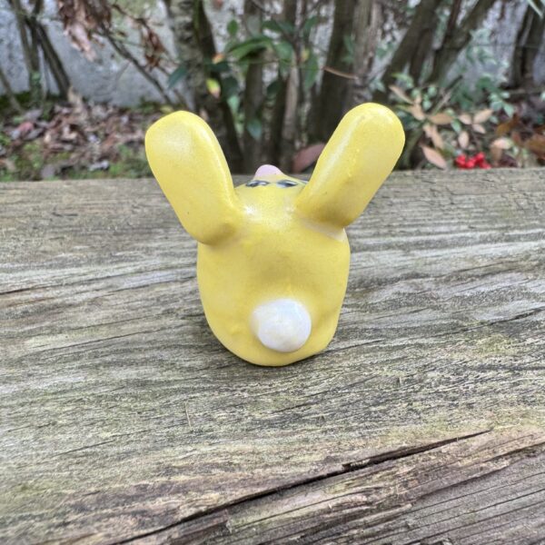 Miniature Yellow Ceramic Bunny - Image 7